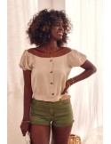 Push up denim shorts khaki 650 - Online store - Boutique